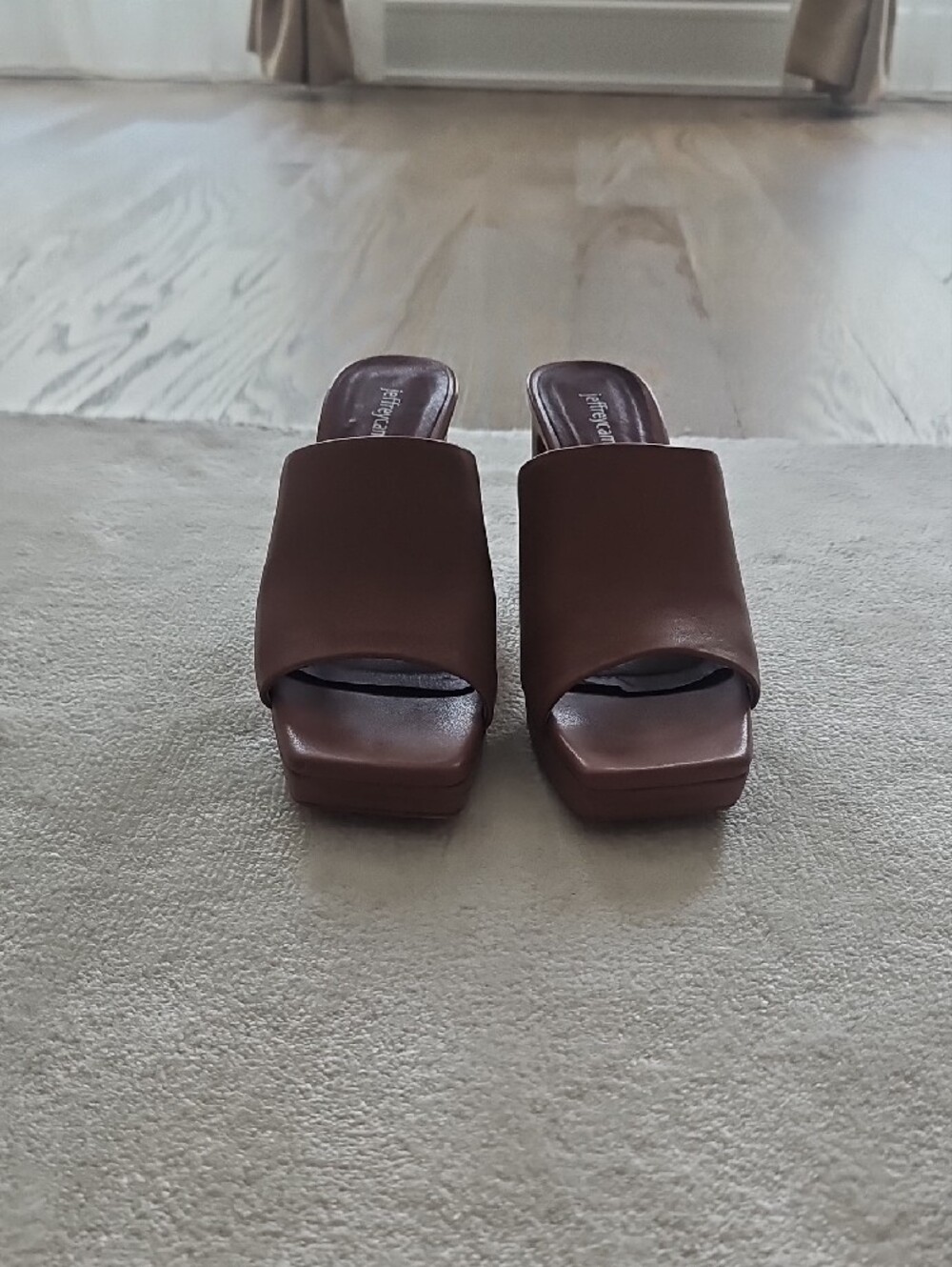 Jeffrey Campbell Leather Platform Mule Heels - Picture 5 of 6